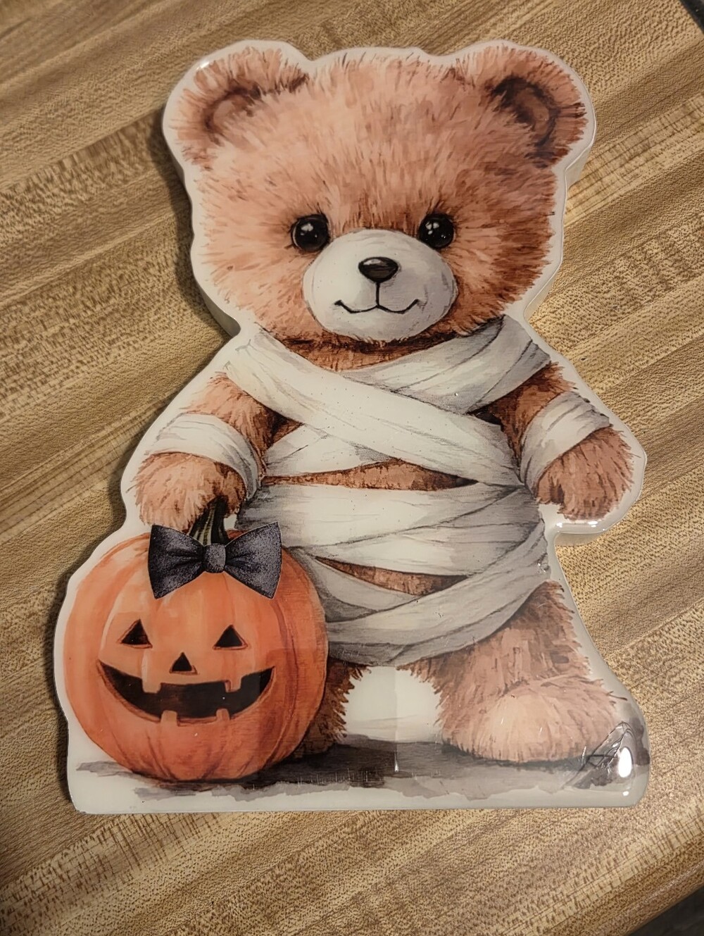 Mummy Bear NWT Wood Decor
